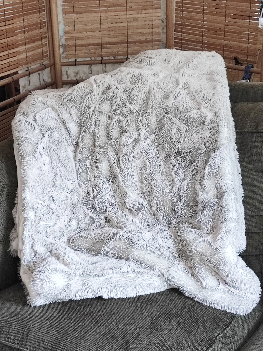 Hudson Park Collection Arctic Lynx Faux Fur Plush Throw 55 x 66 Bloomingdales